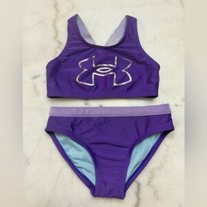 Under Armour Girls' Two-Piece Bikini Set, Grape SP22, size 5